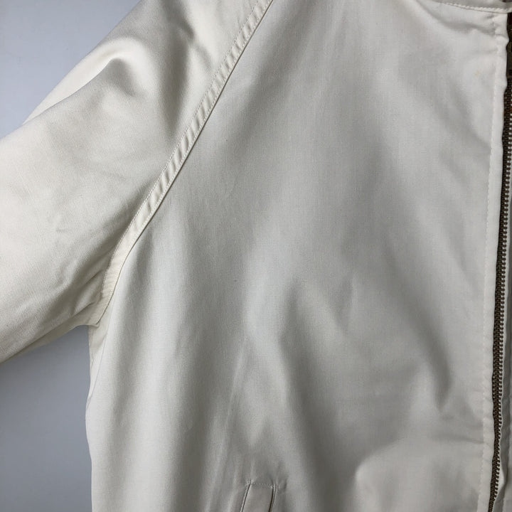 1960'S PETERS Harrington Jacket Swing Top, Made in USA, Men's Size L (Equivalent), Vintage polyester white type Vintage Second Hand