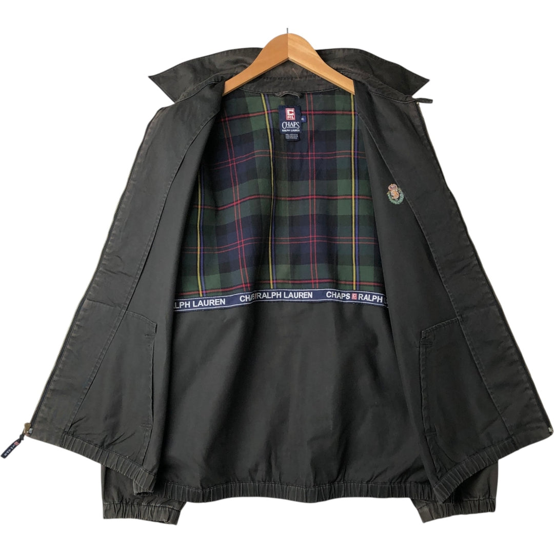 Ralph Lauren CHAPS swing top sports jacket, men's size XL cotton Green type dark green Vintage Second Hand