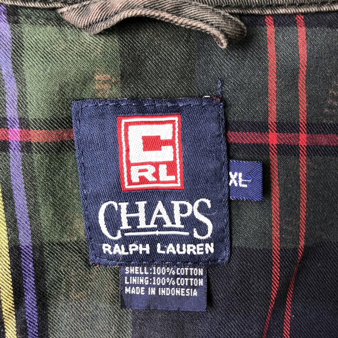 Ralph Lauren CHAPS swing top sports jacket, men's size XL cotton Green type dark green Vintage Second Hand