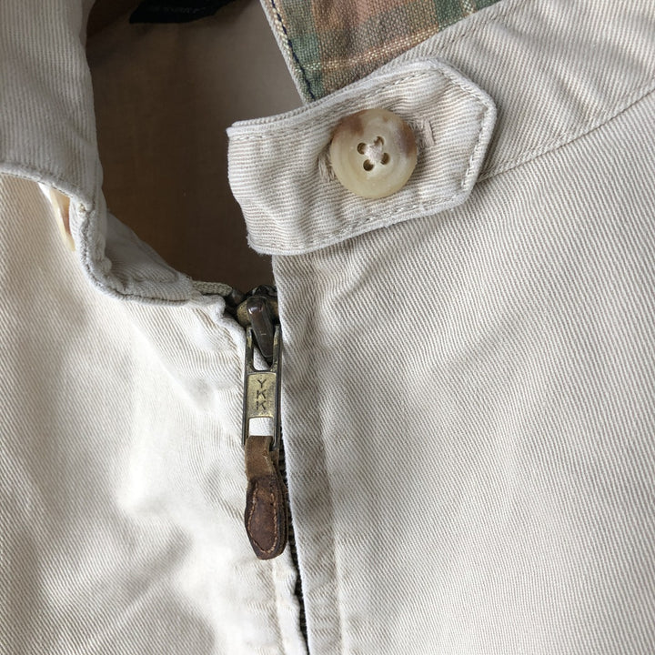 90'S Ralph Lauren POLO by Ralph Lauren Swing Top Sports Jacket Made in USA Men's L size cotton Beige type Vintage Second Hand