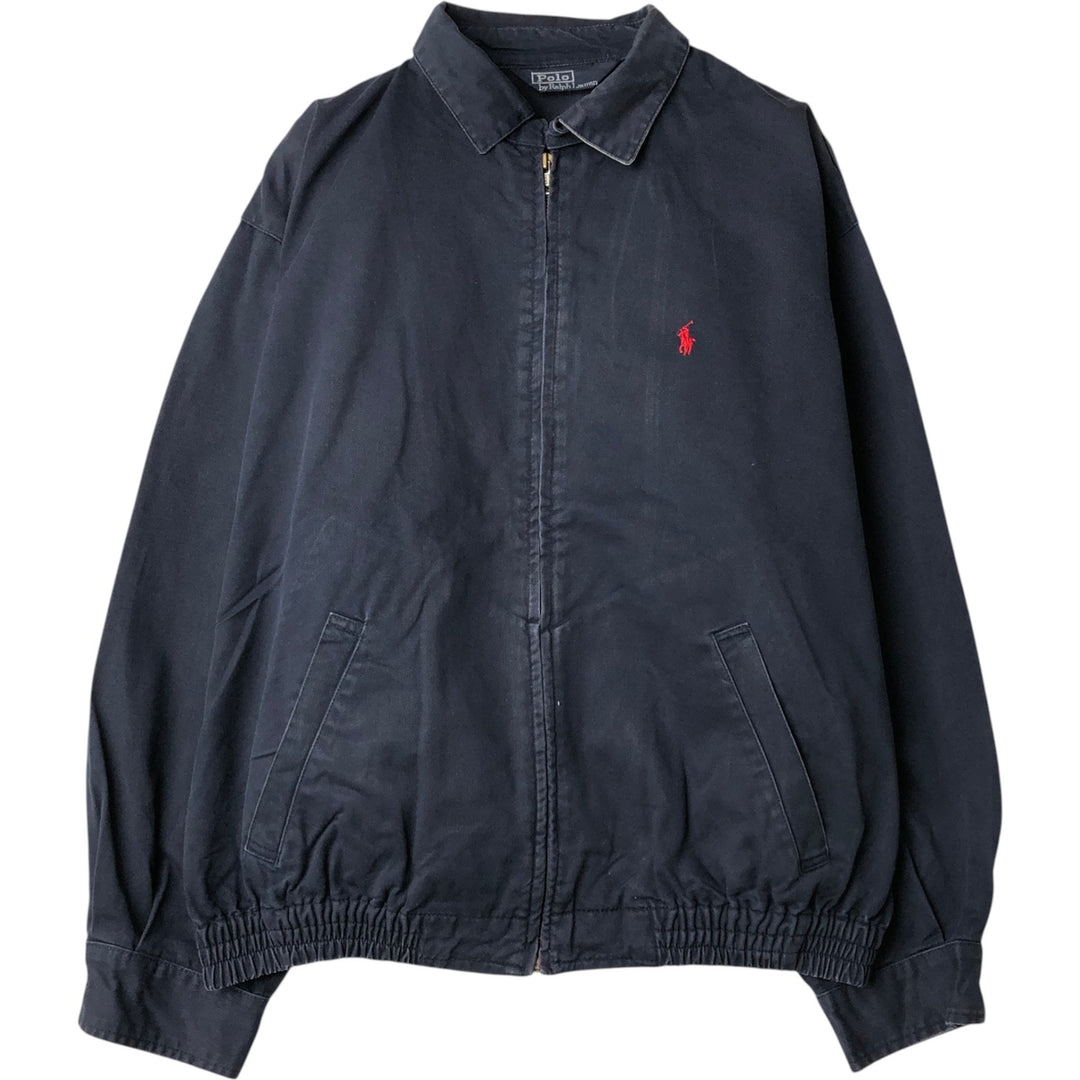 Ralph Lauren POLO by Ralph Lauren Swing Top Sports Jacket Men's L size cotton navy blue type Vintage Second Hand