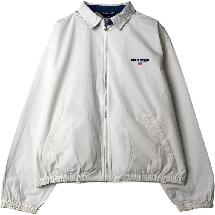 Ralph Lauren POLO SPORT Swing Top Sports Jacket, Men's Size XL (approx.) cotton white type Vintage Second Hand