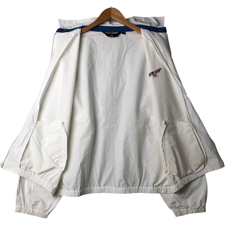 Ralph Lauren POLO SPORT Swing Top Sports Jacket, Men's Size XL (approx.) cotton white type Vintage Second Hand