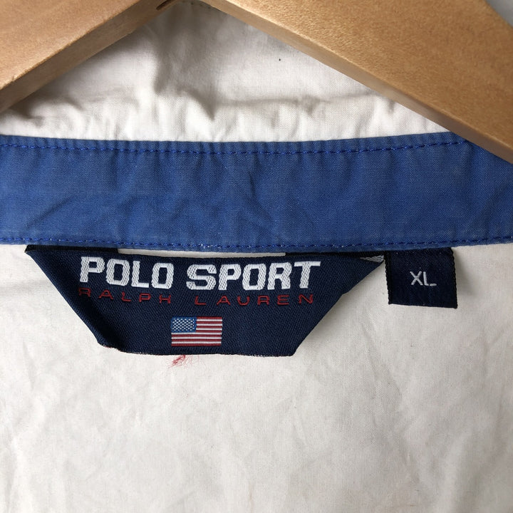 Ralph Lauren POLO SPORT Swing Top Sports Jacket, Men's Size XL (approx.) cotton white type Vintage Second Hand