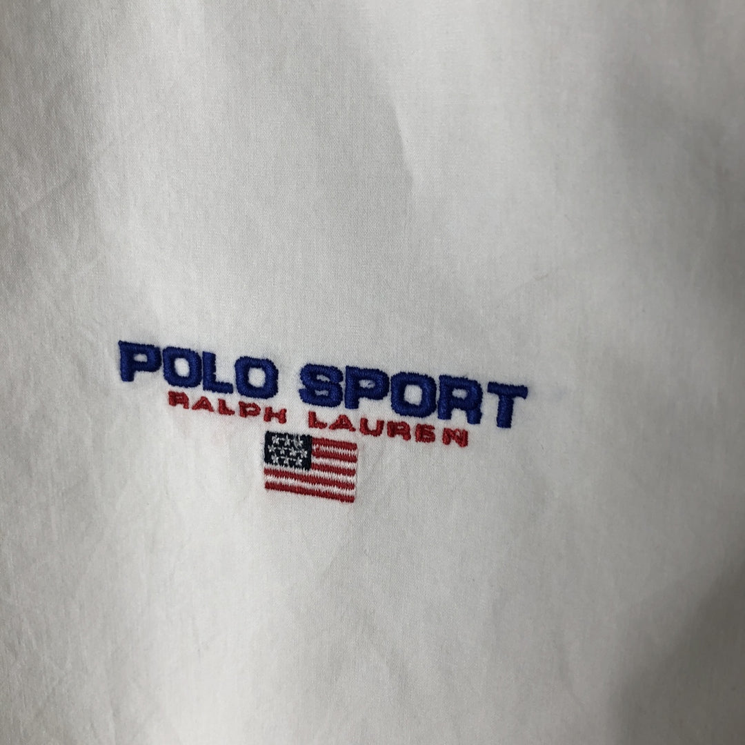 Ralph Lauren POLO SPORT Swing Top Sports Jacket, Men's Size XL (approx.) cotton white type Vintage Second Hand