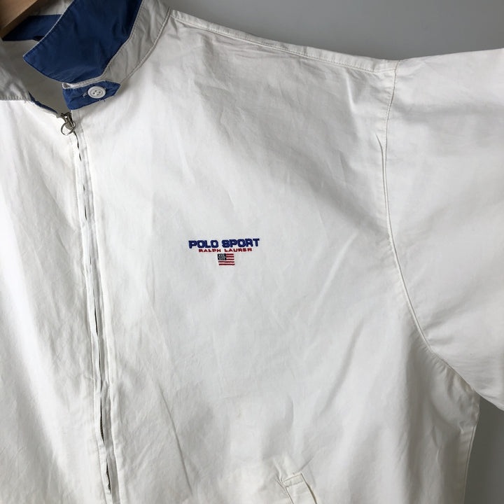Ralph Lauren POLO SPORT Swing Top Sports Jacket, Men's Size XL (approx.) cotton white type Vintage Second Hand