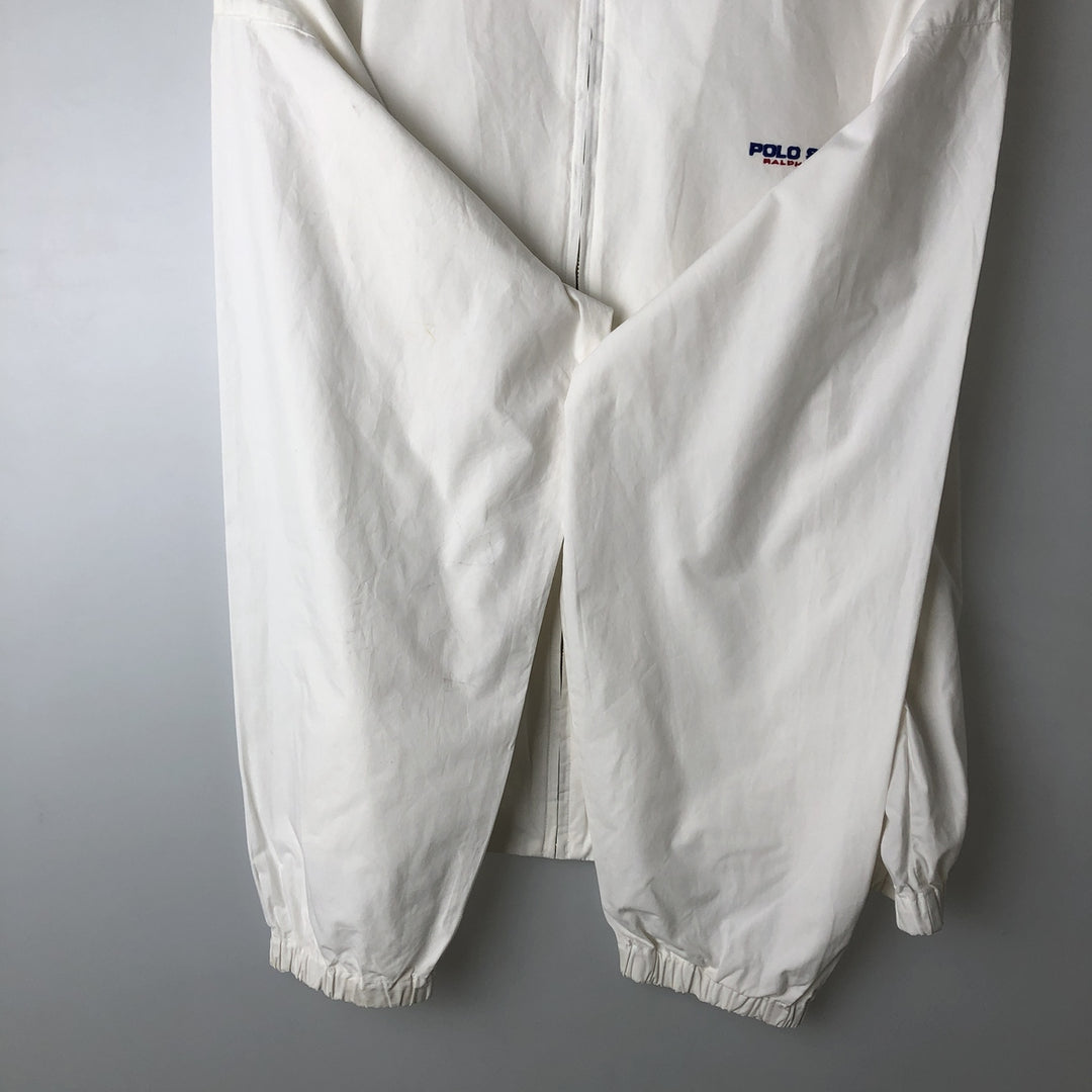 Ralph Lauren POLO SPORT Swing Top Sports Jacket, Men's Size XL (approx.) cotton white type Vintage Second Hand