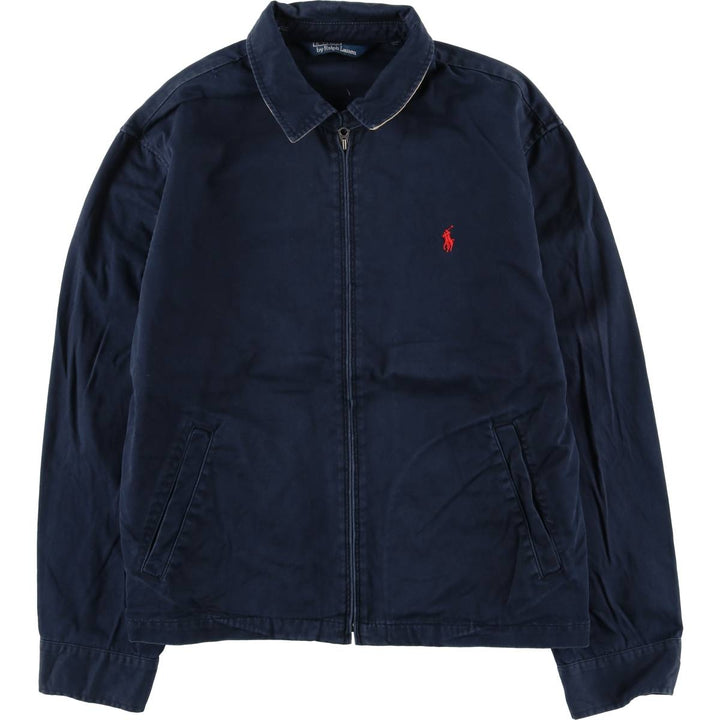 Ralph Lauren POLO by Ralph Lauren Swing Top Sports Jacket Men's XL cotton navy blue type Vintage Second Hand