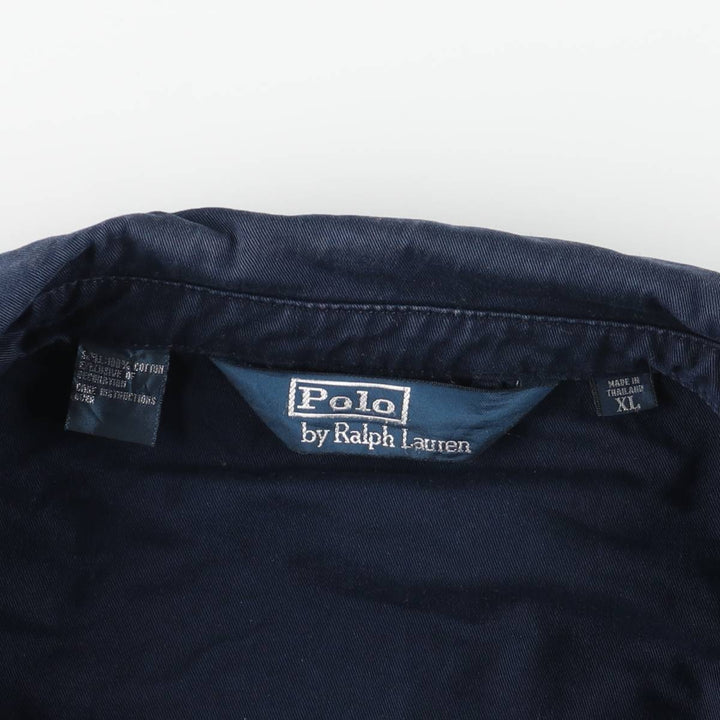 Ralph Lauren POLO by Ralph Lauren Swing Top Sports Jacket Men's XL cotton navy blue type Vintage Second Hand