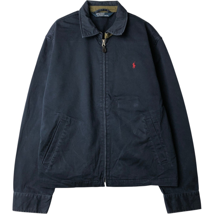 Ralph Lauren POLO by Ralph Lauren Swing Top Sports Jacket Men's L size cotton navy blue type Vintage Second Hand