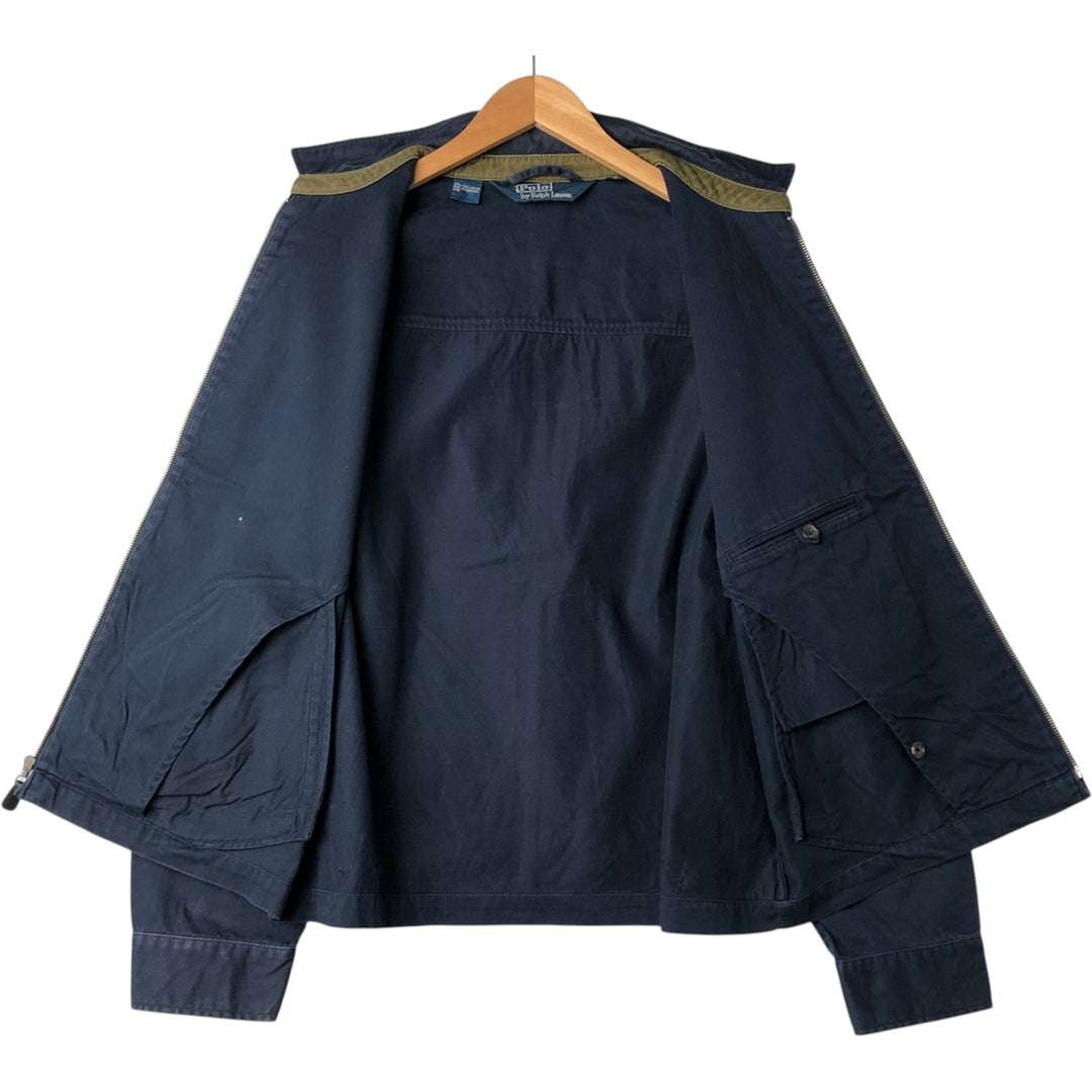 Ralph Lauren POLO by Ralph Lauren Swing Top Sports Jacket Men's L size cotton navy blue type Vintage Second Hand