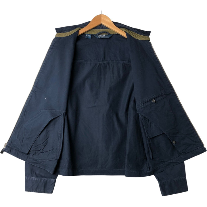 Ralph Lauren POLO by Ralph Lauren Swing Top Sports Jacket Men's L size cotton navy blue type Vintage Second Hand