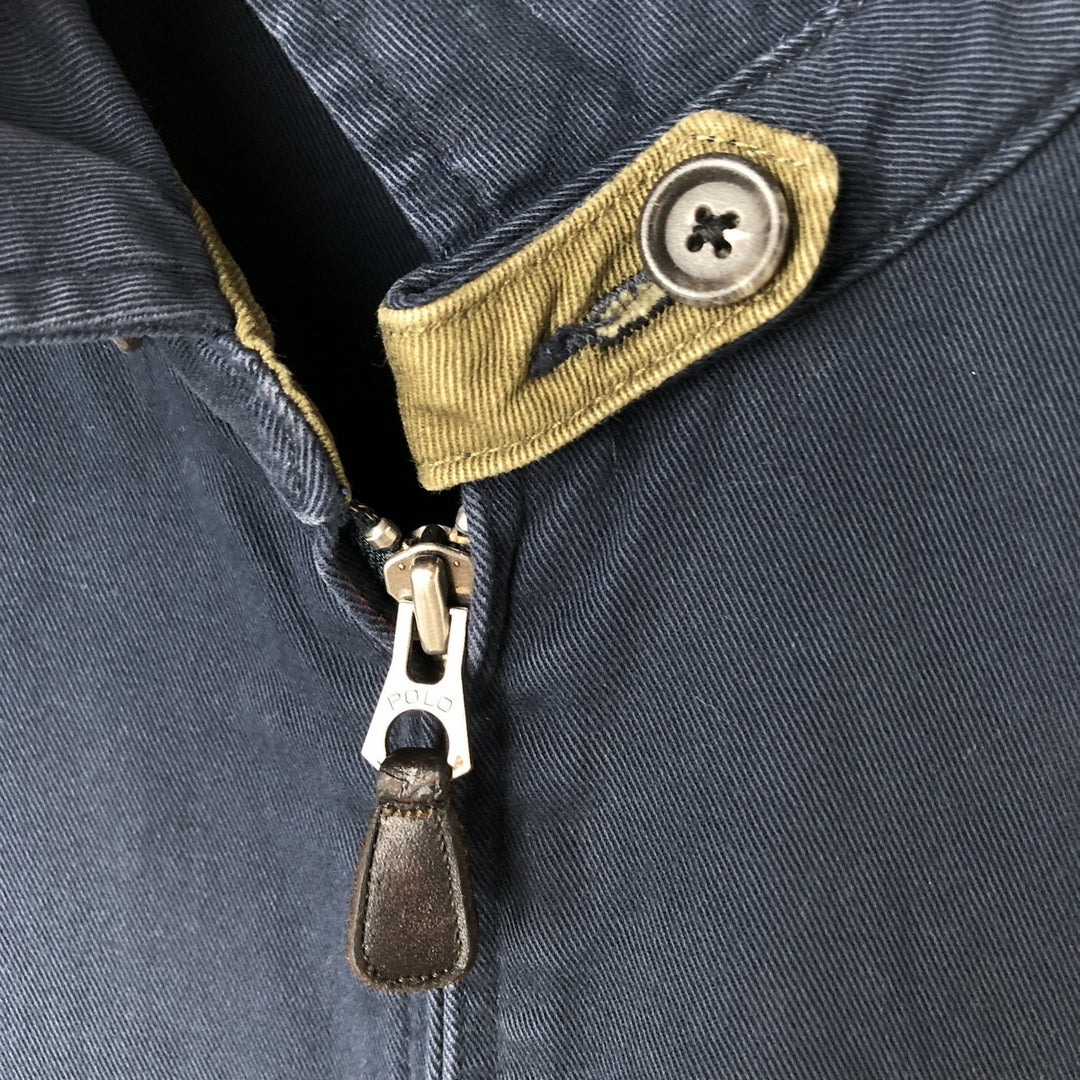 Ralph Lauren POLO by Ralph Lauren Swing Top Sports Jacket Men's L size cotton navy blue type Vintage Second Hand
