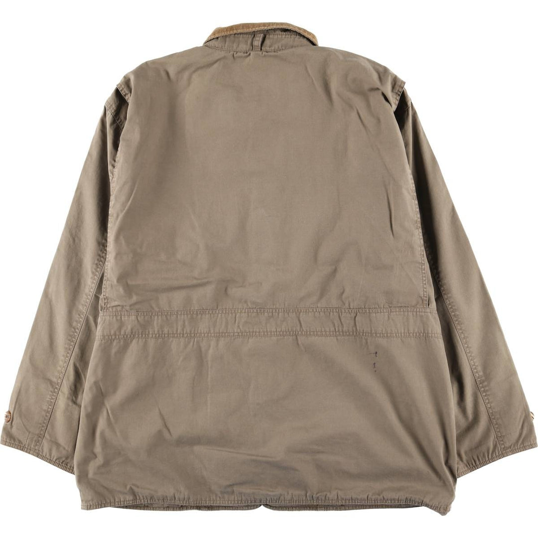90'S J.Crew Hunting Jacket, Men's Size XL (approx.) cotton Beige type Vintage Second Hand
