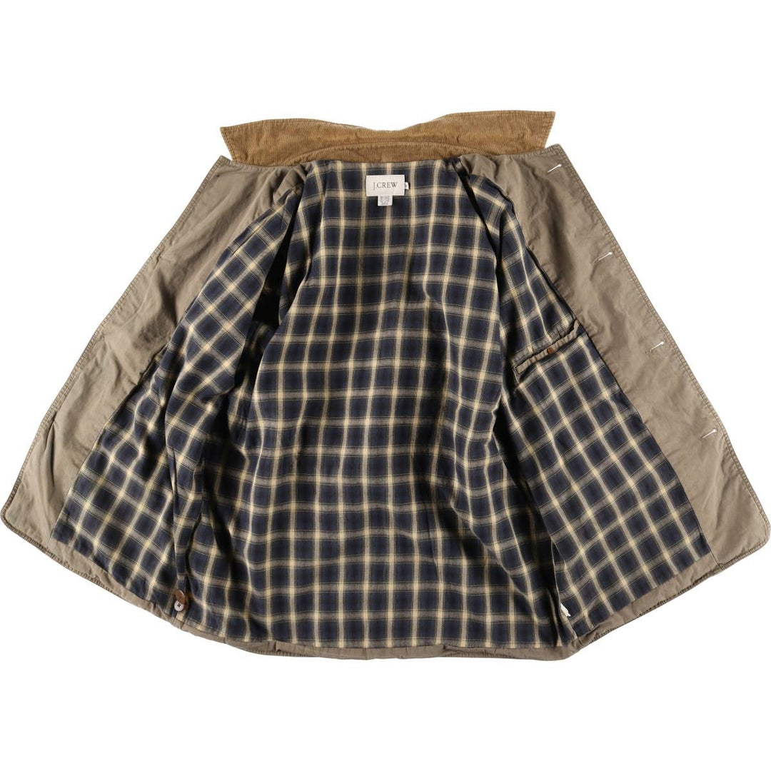 90'S J.Crew Hunting Jacket, Men's Size XL (approx.) cotton Beige type Vintage Second Hand