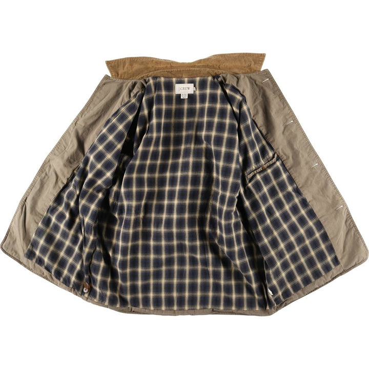 90'S J.Crew Hunting Jacket, Men's Size XL (approx.) cotton Beige type Vintage Second Hand