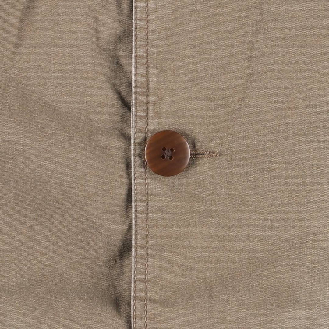 90'S J.Crew Hunting Jacket, Men's Size XL (approx.) cotton Beige type Vintage Second Hand