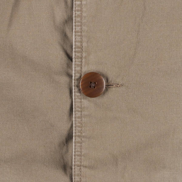 90'S J.Crew Hunting Jacket, Men's Size XL (approx.) cotton Beige type Vintage Second Hand