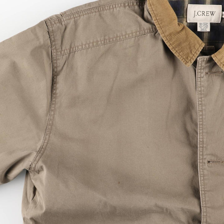 90'S J.Crew Hunting Jacket, Men's Size XL (approx.) cotton Beige type Vintage Second Hand