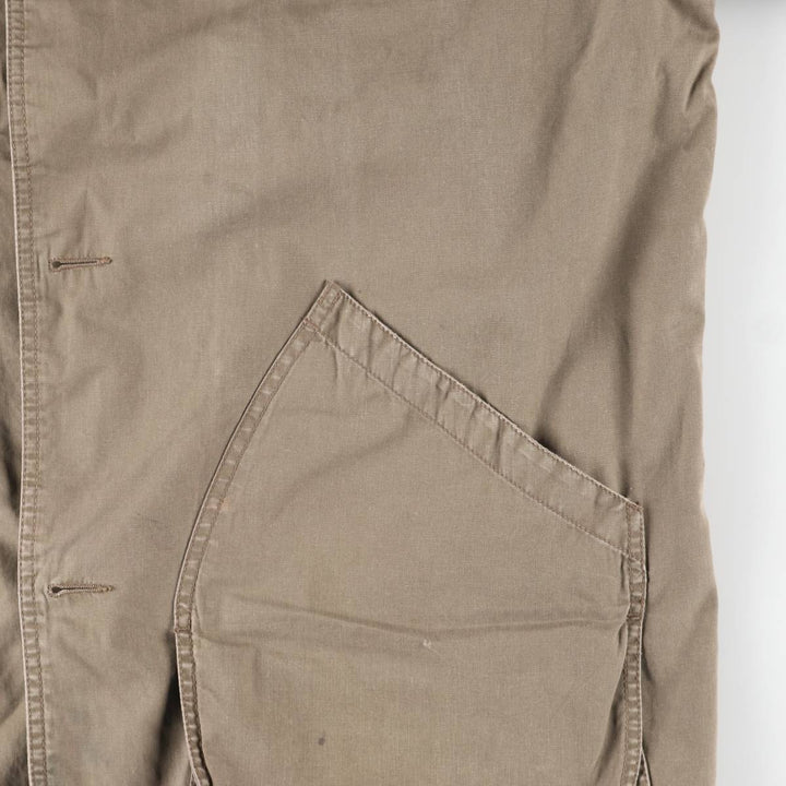 90'S J.Crew Hunting Jacket, Men's Size XL (approx.) cotton Beige type Vintage Second Hand