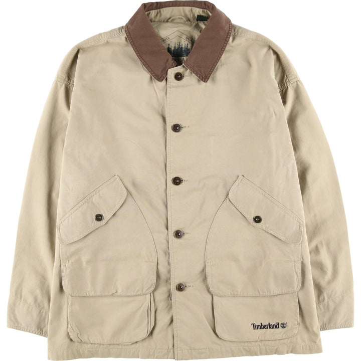 1990'S Timberland Weathergear Rugged Wear Hunting Jacket, Men's Size XL (approx.), Vintage cotton Beige type Vintage Second Hand