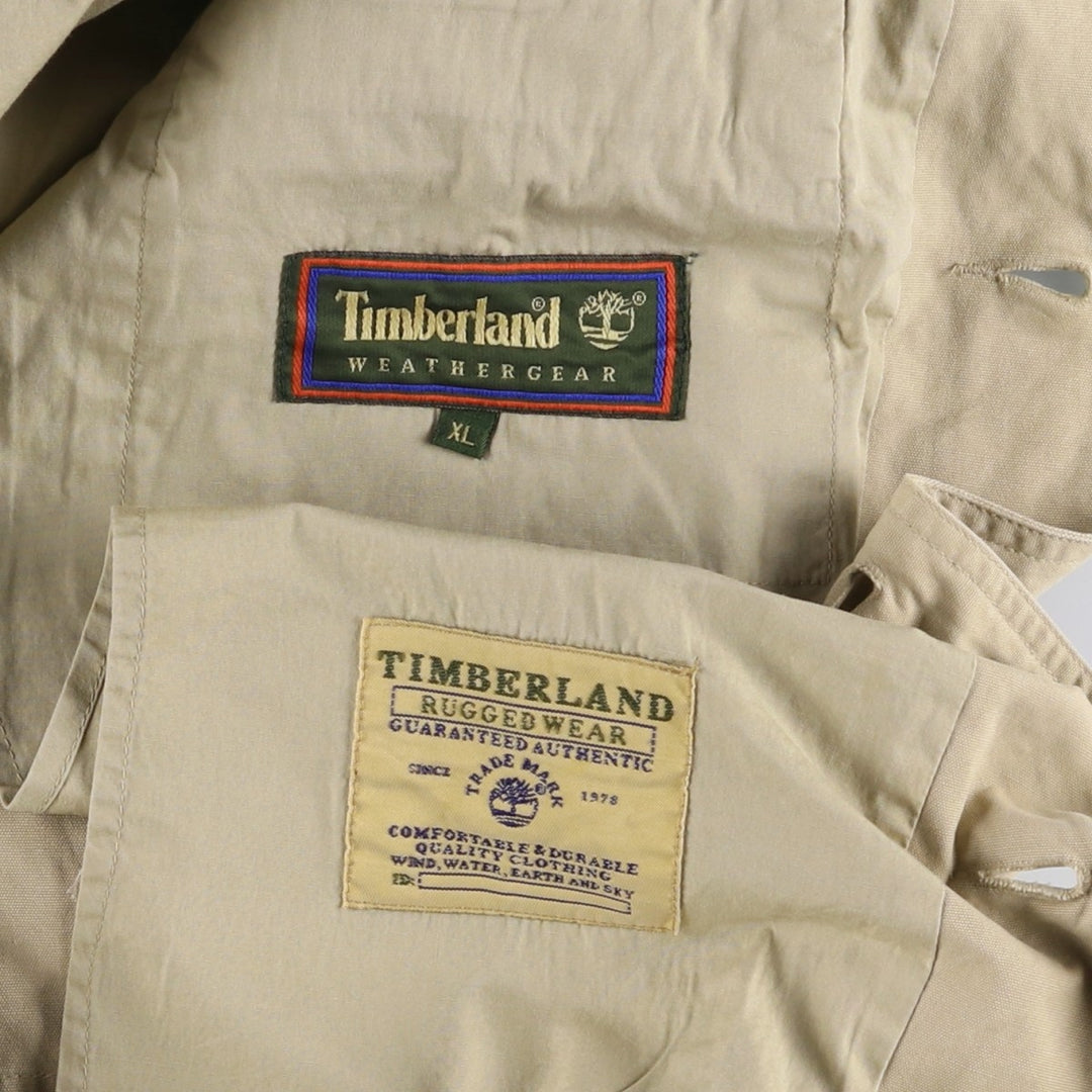 1990'S Timberland Weathergear Rugged Wear Hunting Jacket, Men's Size XL (approx.), Vintage cotton Beige type Vintage Second Hand