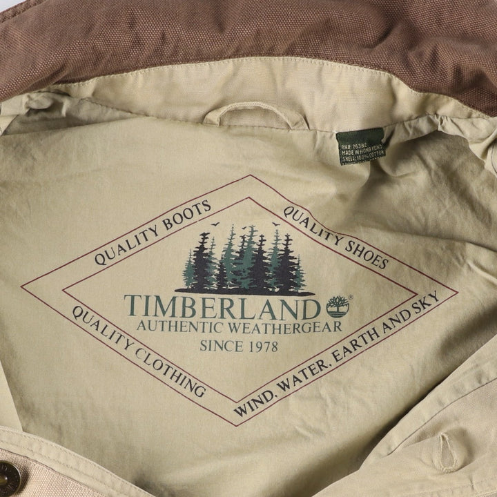 1990'S Timberland Weathergear Rugged Wear Hunting Jacket, Men's Size XL (approx.), Vintage cotton Beige type Vintage Second Hand