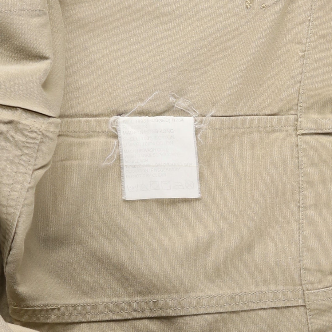 1990'S Timberland Weathergear Rugged Wear Hunting Jacket, Men's Size XL (approx.), Vintage cotton Beige type Vintage Second Hand