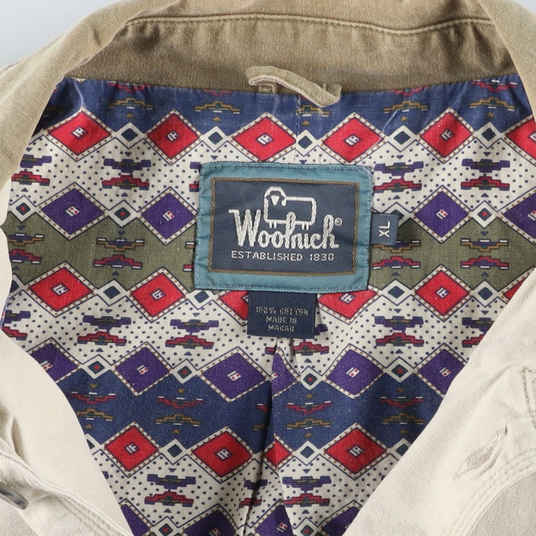 1990'S Woolrich Hunting Jacket, Men's Size XL (approx.), Vintage cotton unbleached Vintage Second Hand