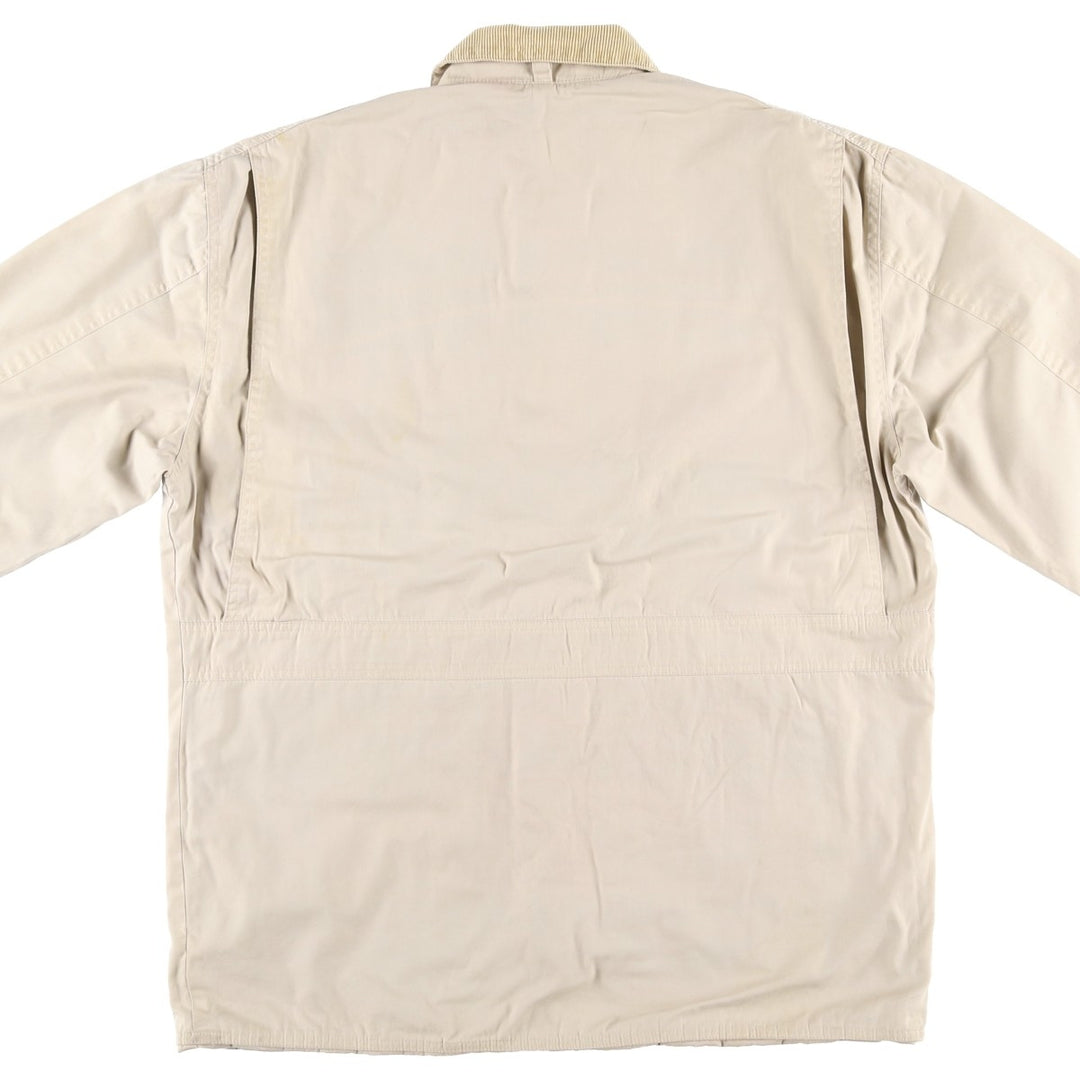 90'S J.Crew Vintage Hunting Jacket, Men's Size Medium cotton unbleached Vintage Second Hand