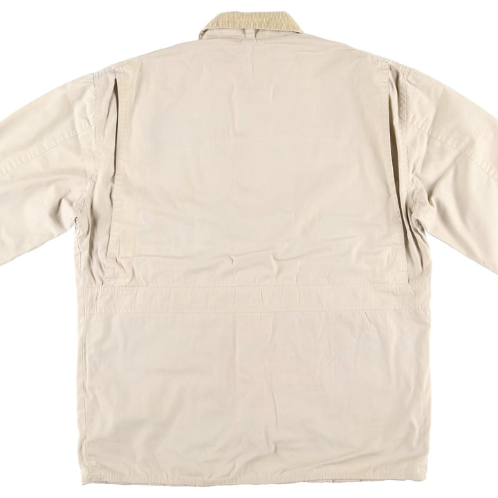 90'S J.Crew Vintage Hunting Jacket, Men's Size Medium cotton unbleached Vintage Second Hand
