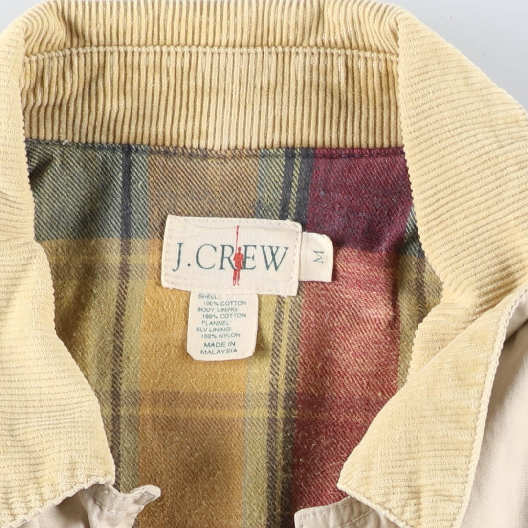 90'S J.Crew Vintage Hunting Jacket, Men's Size Medium cotton unbleached Vintage Second Hand
