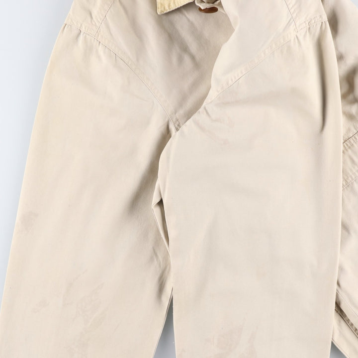 90'S J.Crew Vintage Hunting Jacket, Men's Size Medium cotton unbleached Vintage Second Hand