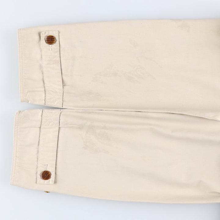 90'S J.Crew Vintage Hunting Jacket, Men's Size Medium cotton unbleached Vintage Second Hand