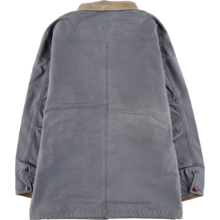 90s-00'S LLBean Duck Hunting Jacket, Men's Size L, Vintage cotton gray type Vintage Second Hand