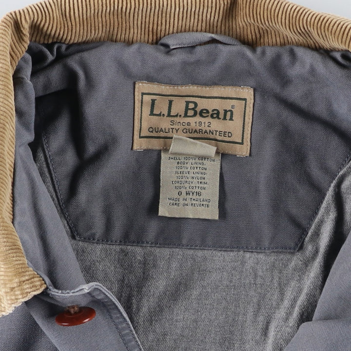 90s-00'S LLBean Duck Hunting Jacket, Men's Size L, Vintage cotton gray type Vintage Second Hand