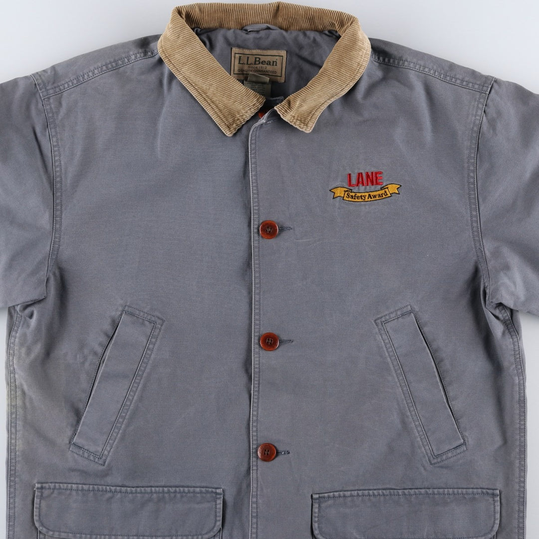 90s-00'S LLBean Duck Hunting Jacket, Men's Size L, Vintage cotton gray type Vintage Second Hand