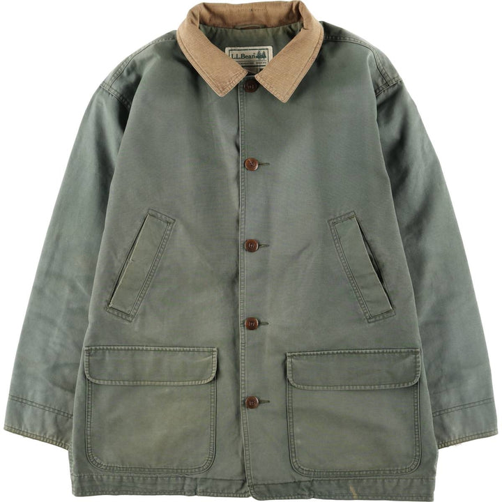 90s-00'S LLBean Hunting Jacket, Men's Size L (approx.), Vintage cotton Khaki type Vintage Second Hand