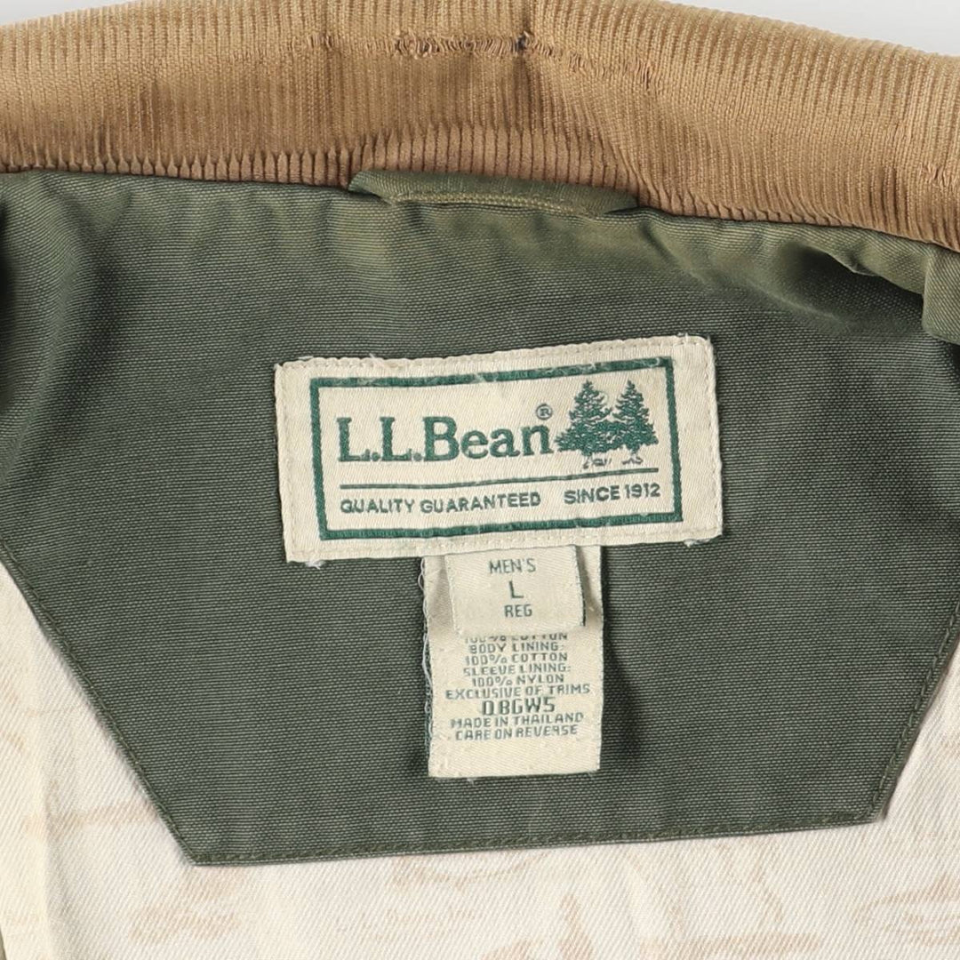90s-00'S LLBean Hunting Jacket, Men's Size L (approx.), Vintage cotton Khaki type Vintage Second Hand