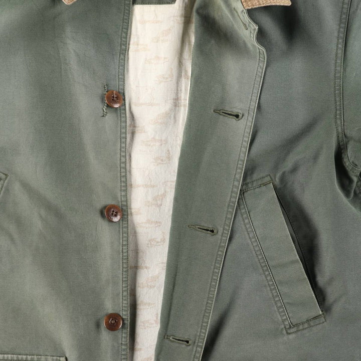 90s-00'S LLBean Hunting Jacket, Men's Size L (approx.), Vintage cotton Khaki type Vintage Second Hand