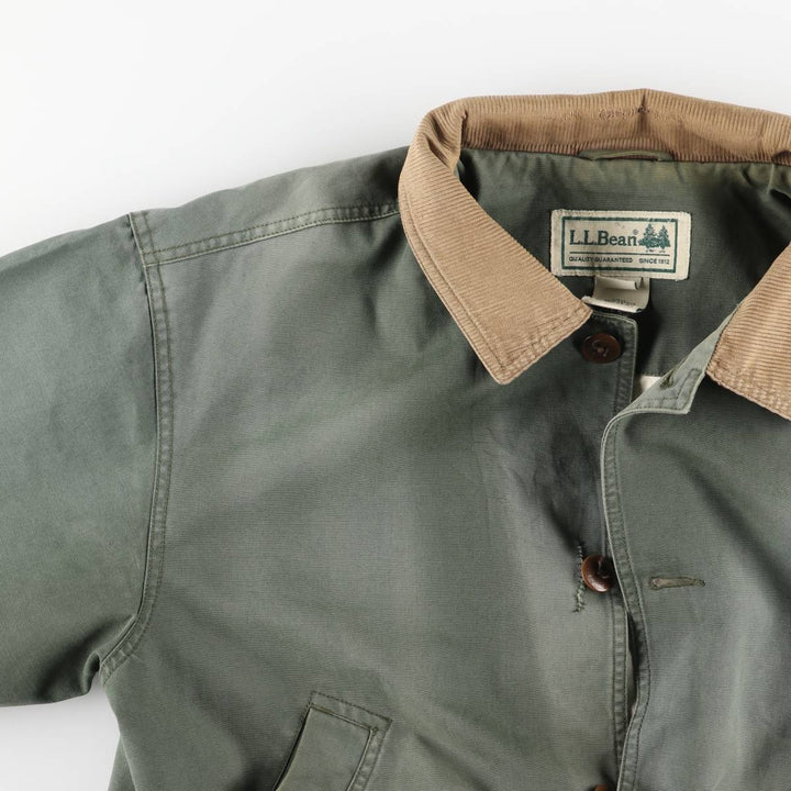 90s-00'S LLBean Hunting Jacket, Men's Size L (approx.), Vintage cotton Khaki type Vintage Second Hand