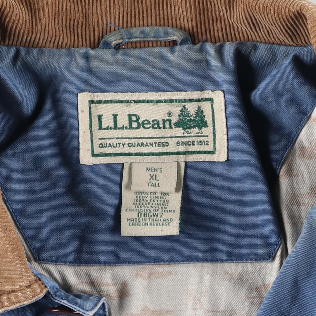 90s-00'S LLBean Duck Hunting Jacket, Men's XL equivalent, Vintage cotton navy blue type Vintage Second Hand