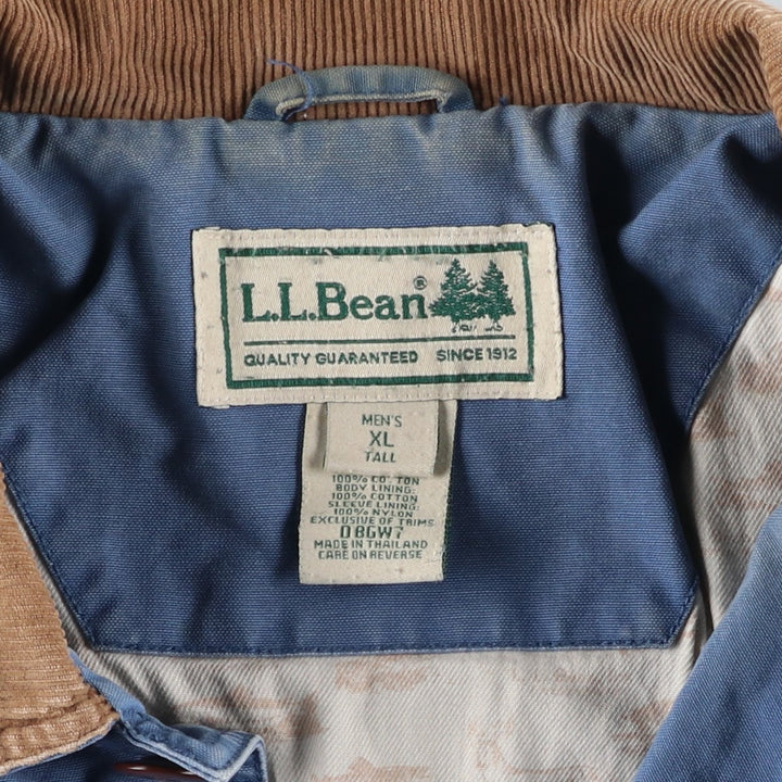 90s-00'S LLBean Duck Hunting Jacket, Men's XL equivalent, Vintage cotton navy blue type Vintage Second Hand