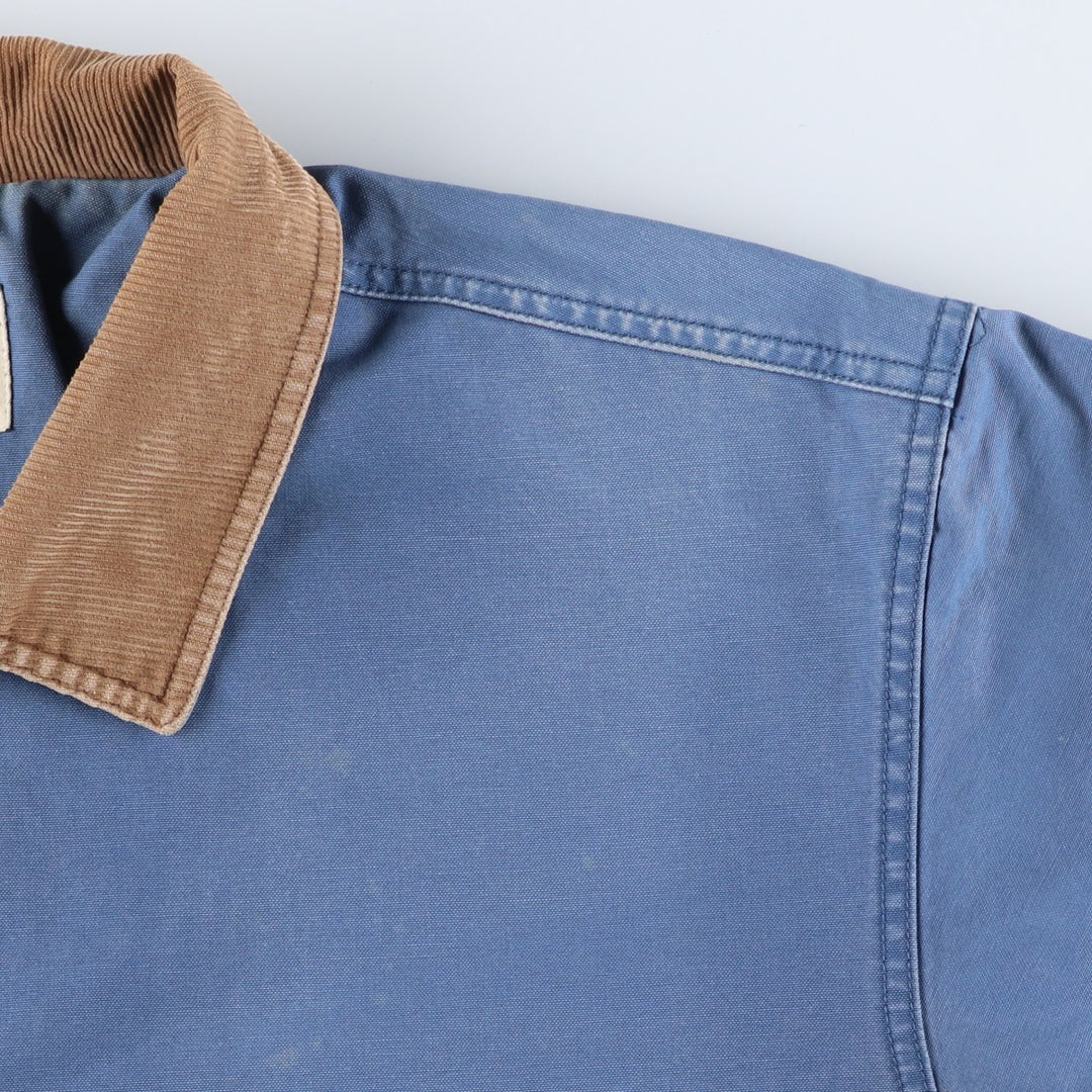 90s-00'S LLBean Duck Hunting Jacket, Men's XL equivalent, Vintage cotton navy blue type Vintage Second Hand