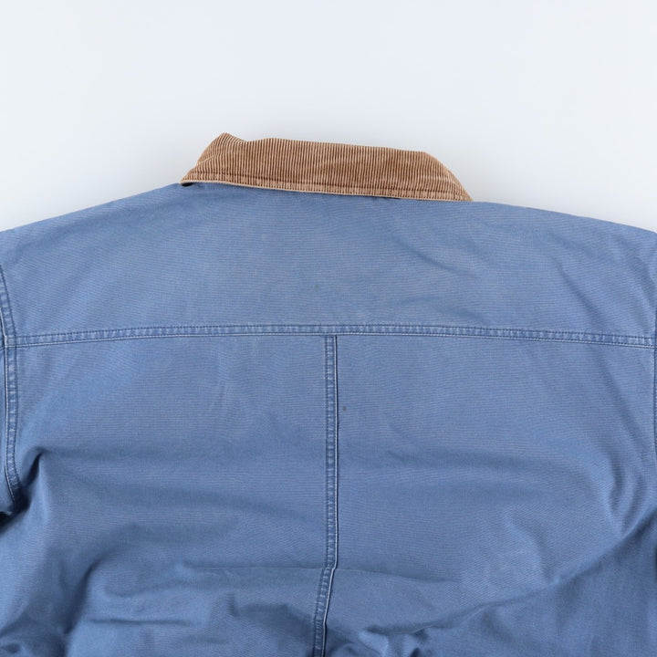 90s-00'S LLBean Duck Hunting Jacket, Men's XL equivalent, Vintage cotton navy blue type Vintage Second Hand