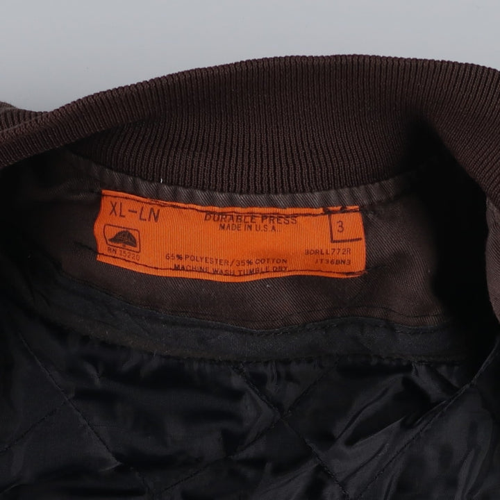 70s-80'S Red Kap Work Blouson, Made in USA, Men's XL equivalent, Vintage polyester brown type Vintage Second Hand