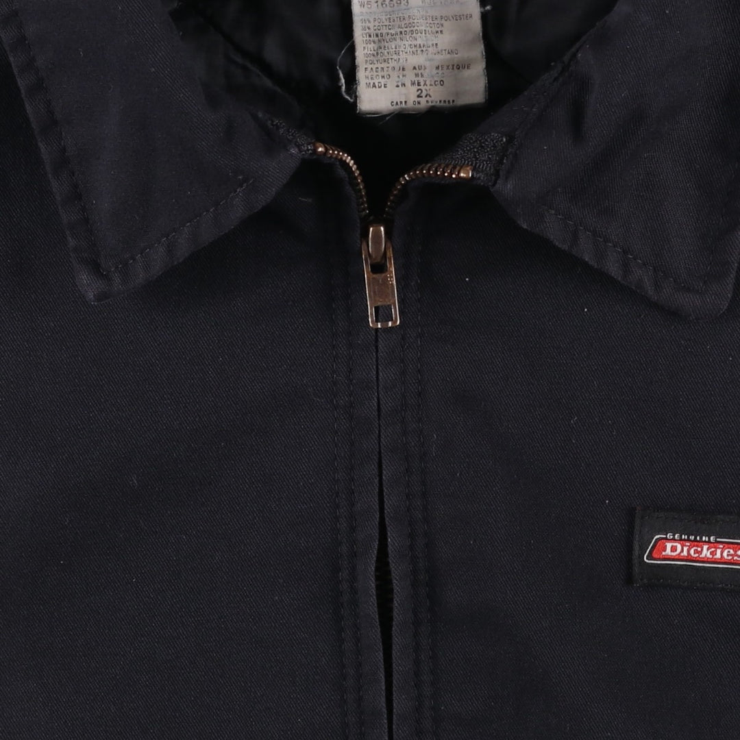 Dickies Eisenhower Jacket, padded work jacket, men's size XXL. polyester black type Vintage Second Hand