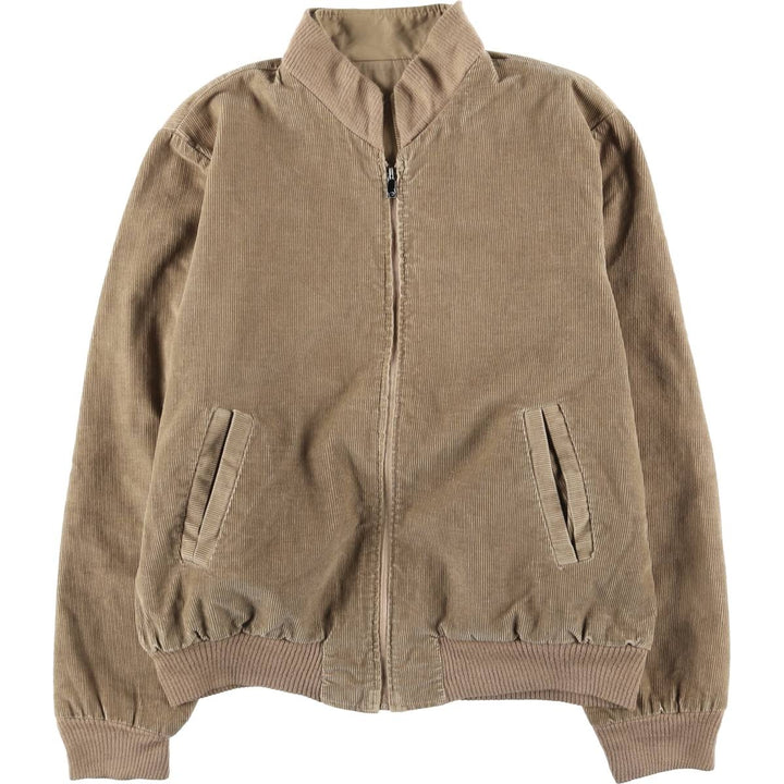 SUPER DICKE Reversible Corduroy Jacket, Made in Italy, Men's Size M (approx.) polyester beige type brown Vintage Second Hand