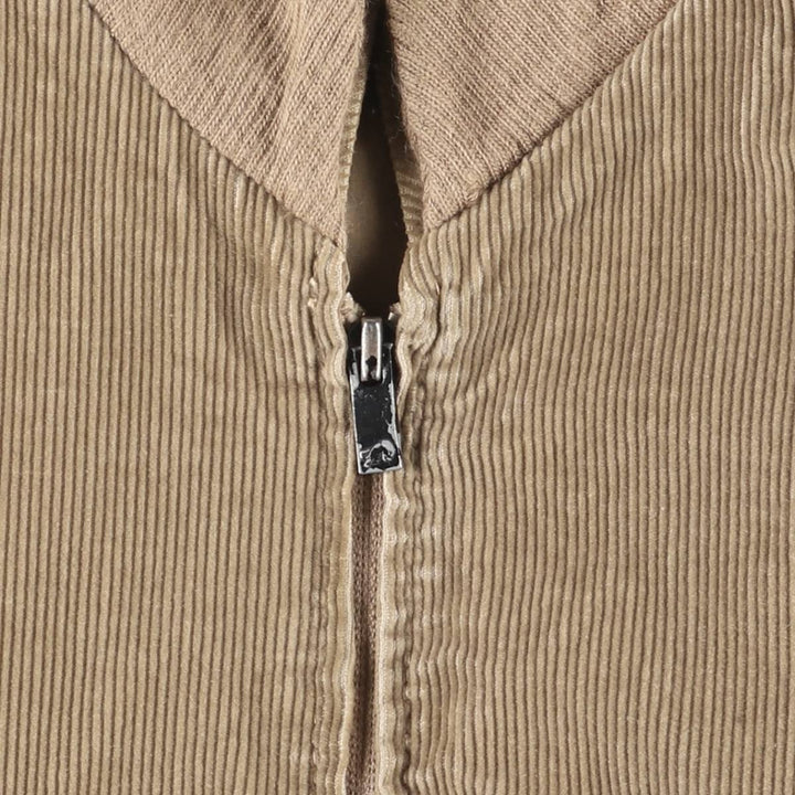 SUPER DICKE Reversible Corduroy Jacket, Made in Italy, Men's Size M (approx.) polyester beige type brown Vintage Second Hand