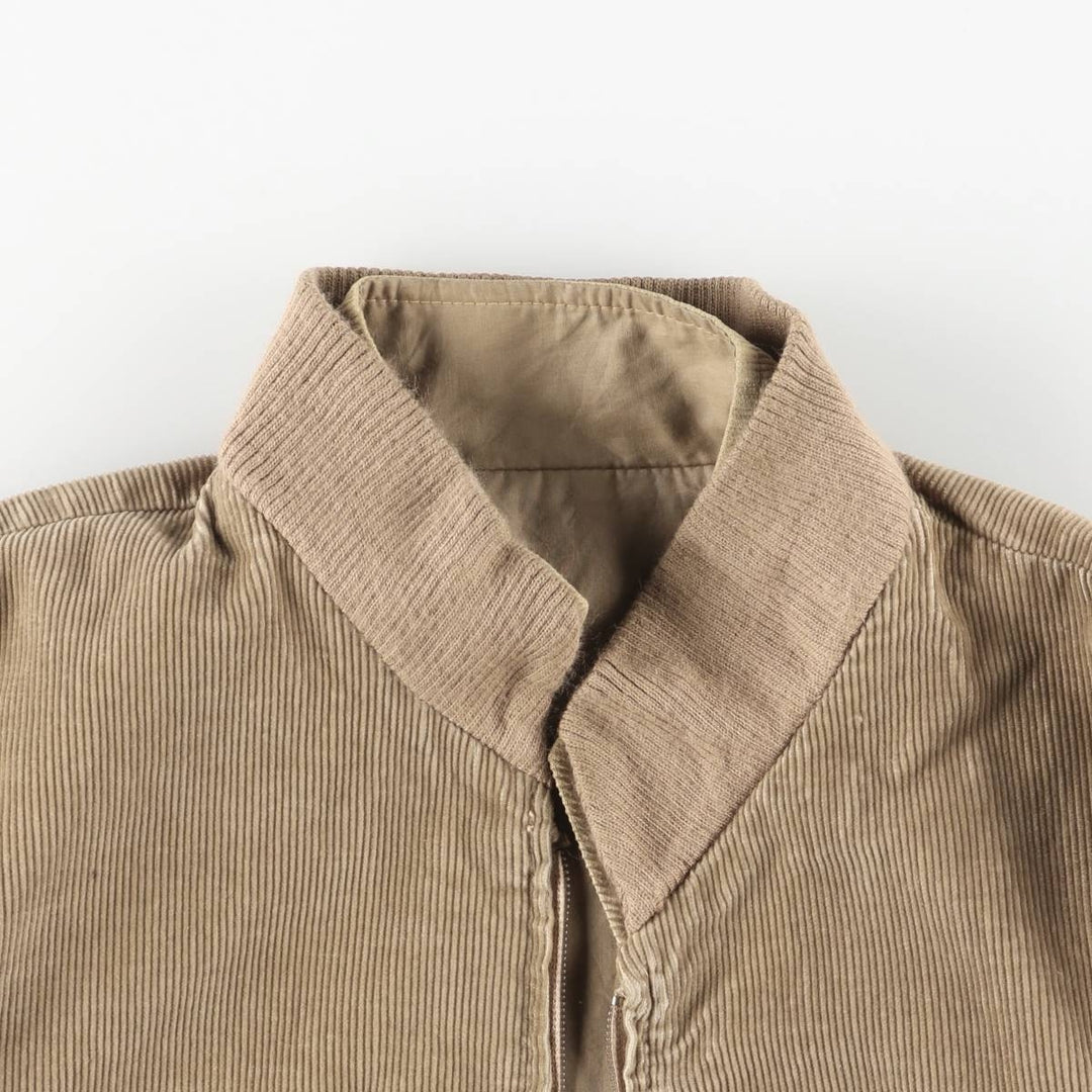 SUPER DICKE Reversible Corduroy Jacket, Made in Italy, Men's Size M (approx.) polyester beige type brown Vintage Second Hand